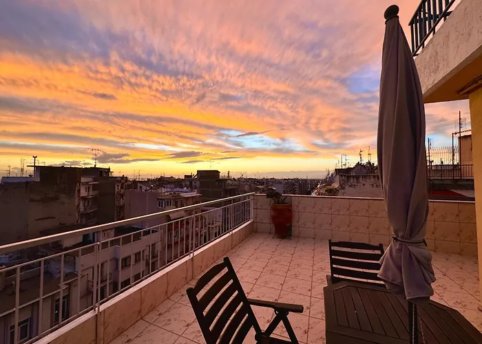 Daire Horizon /downtown Penthouse W/ Massive Terrace Selanik